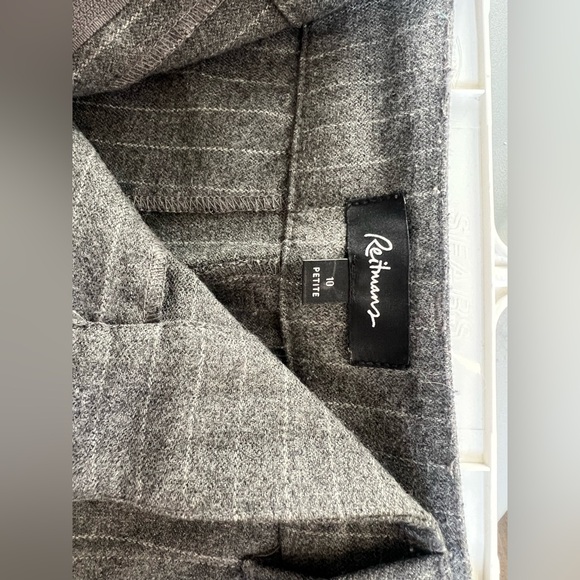 Women's Gray Pinstripe Pants - Picture 3 of 6